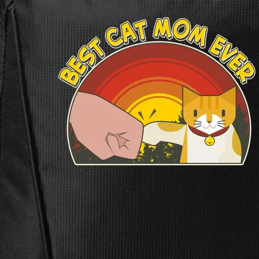 Retro Best Cat Mom Ever City Backpack