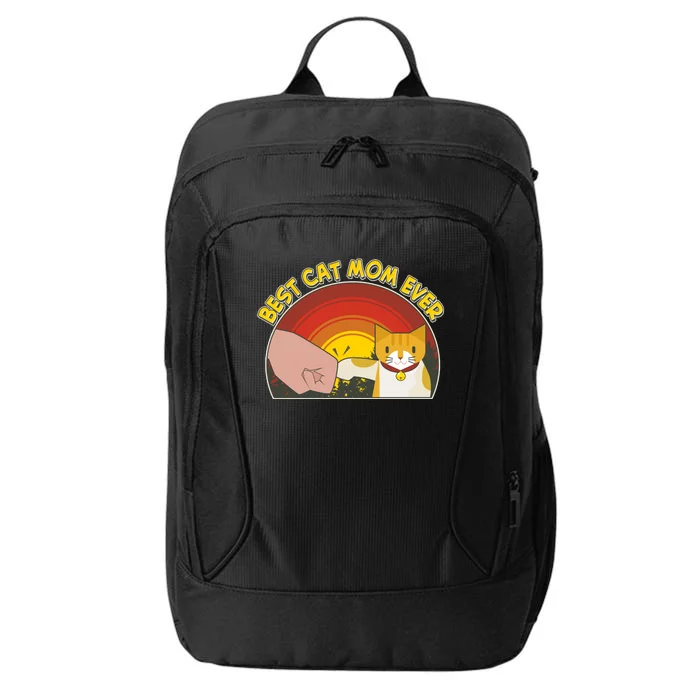 Retro Best Cat Mom Ever City Backpack