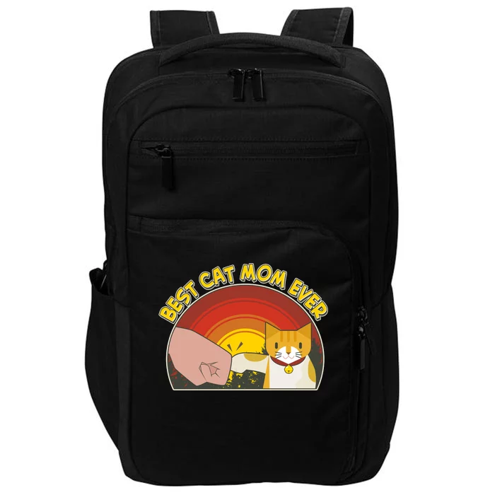 Retro Best Cat Mom Ever Impact Tech Backpack