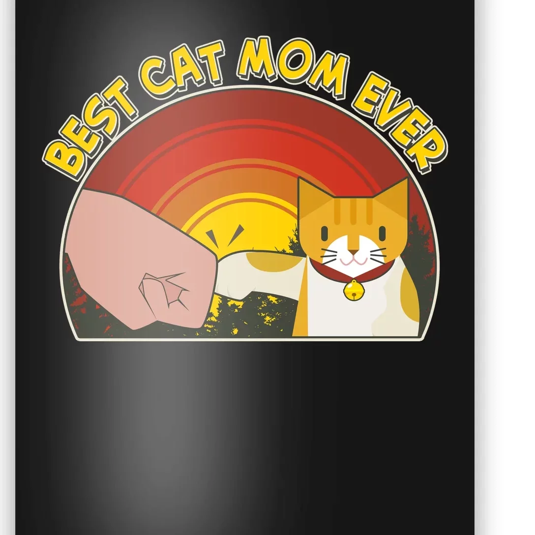 Retro Best Cat Mom Ever Poster