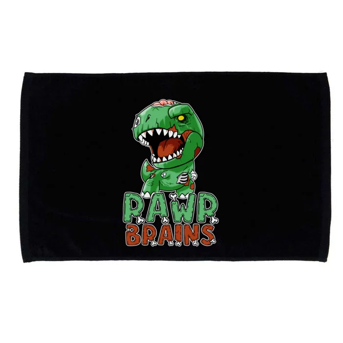 Rawr Brains Cute Zombie Dinosaur Halloween Costume Gift Meaningful Gift Microfiber Hand Towel