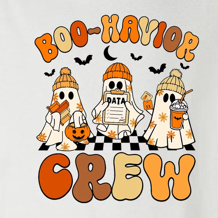 Retro Boohavior Crew Behavior Analyst Halloween Aba Rbt Toddler Long Sleeve Shirt