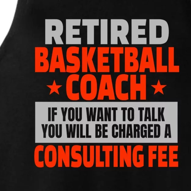 Retired Basketball Coach Funny Retiret Party Humor Gift Ladies Tri-Blend Wicking Tank