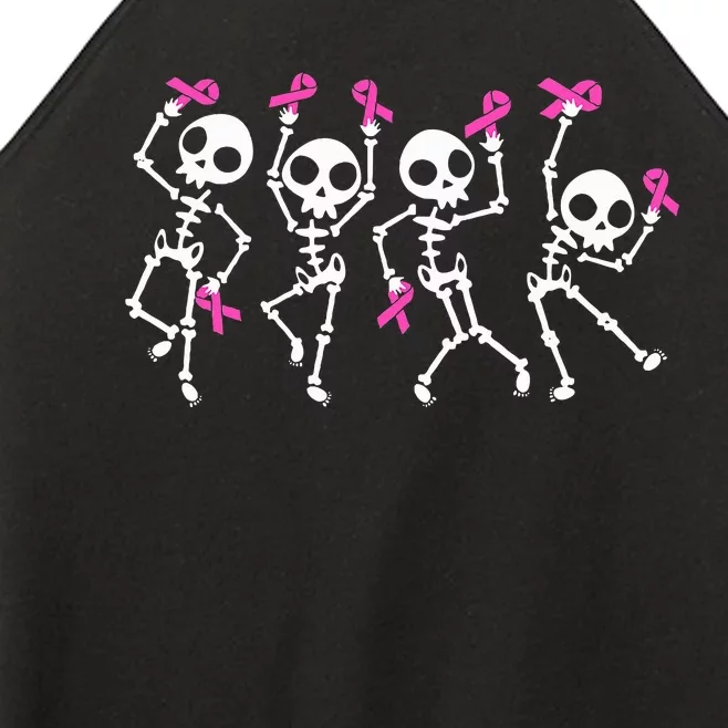 Ribbon Breast Cancer Awareness Skeleton Women’s Perfect Tri Rocker Tank