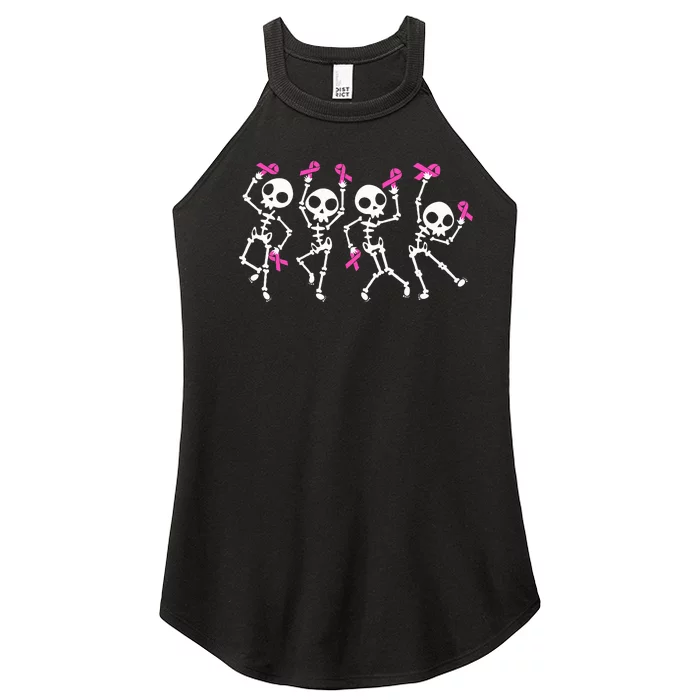 Ribbon Breast Cancer Awareness Skeleton Women’s Perfect Tri Rocker Tank