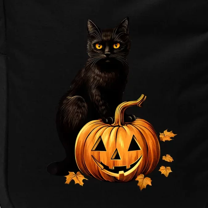 Retro Black Cat Halloween Pumpkin Costume For Thankgiving Gift Impact Tech Backpack