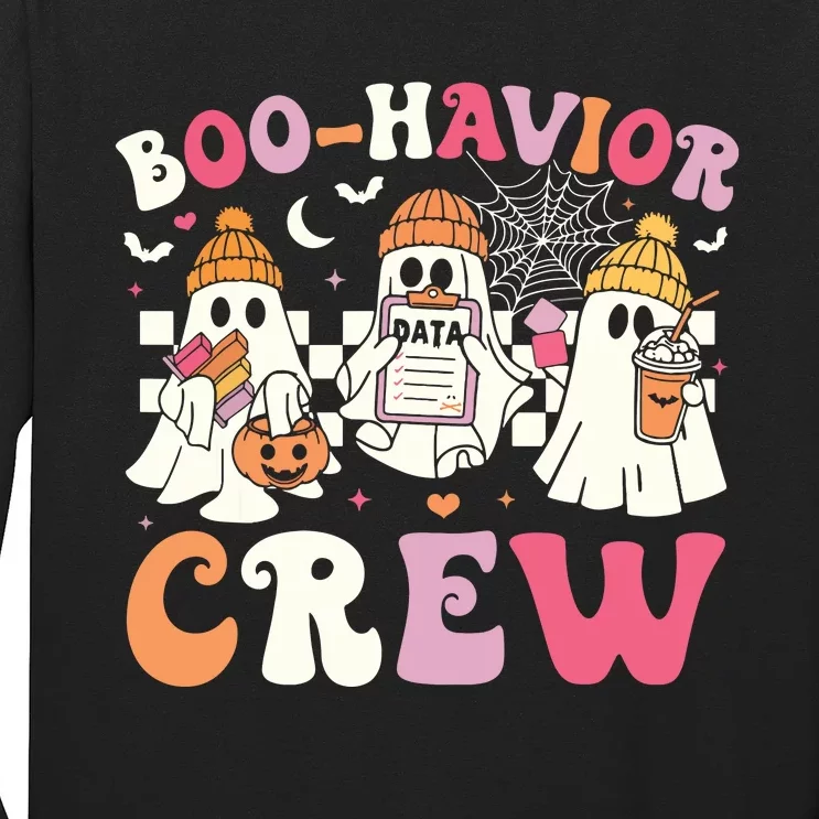 Retro Boohavior Crew Behavior Analyst Halloween Aba Rbt Long Sleeve Shirt