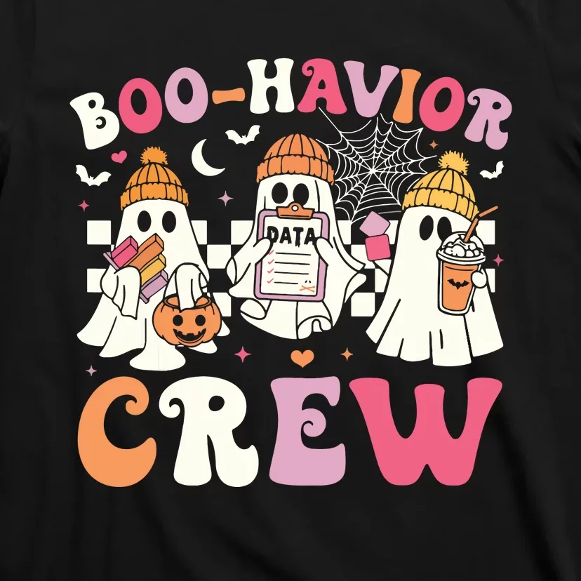 Retro Boohavior Crew Behavior Analyst Halloween Aba Rbt T-Shirt