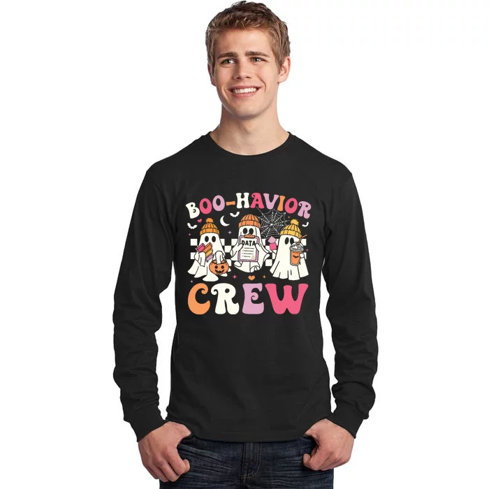 Retro Boohavior Crew Behavior Analyst Halloween Aba Rbt Tall Long Sleeve T-Shirt