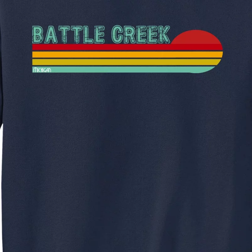 Retro Battle Creek Michigan Tall Sweatshirt