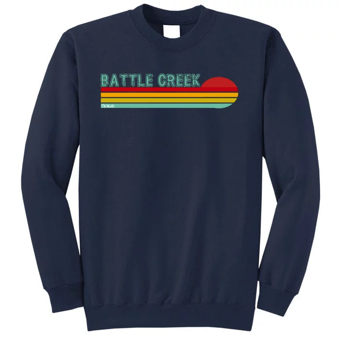 Retro Battle Creek Michigan Tall Sweatshirt