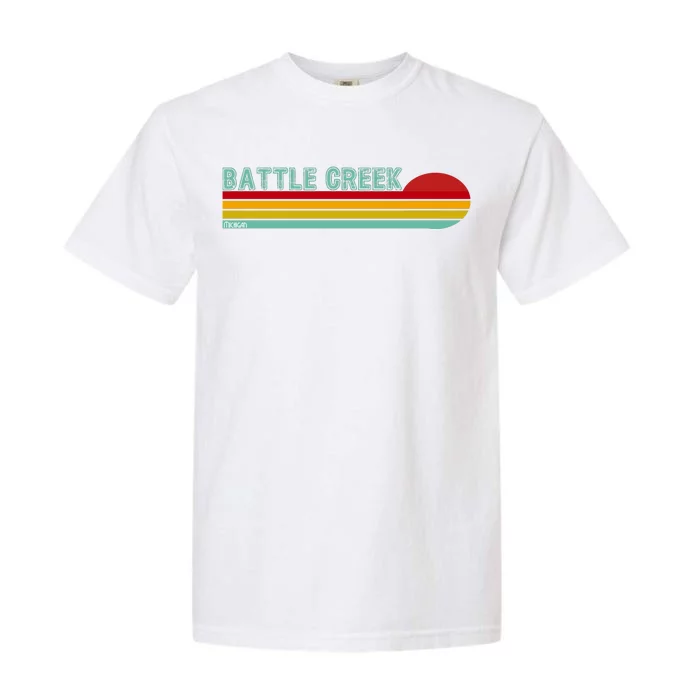 Retro Battle Creek Michigan Garment-Dyed Heavyweight T-Shirt