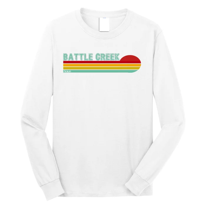 Retro Battle Creek Michigan Long Sleeve Shirt