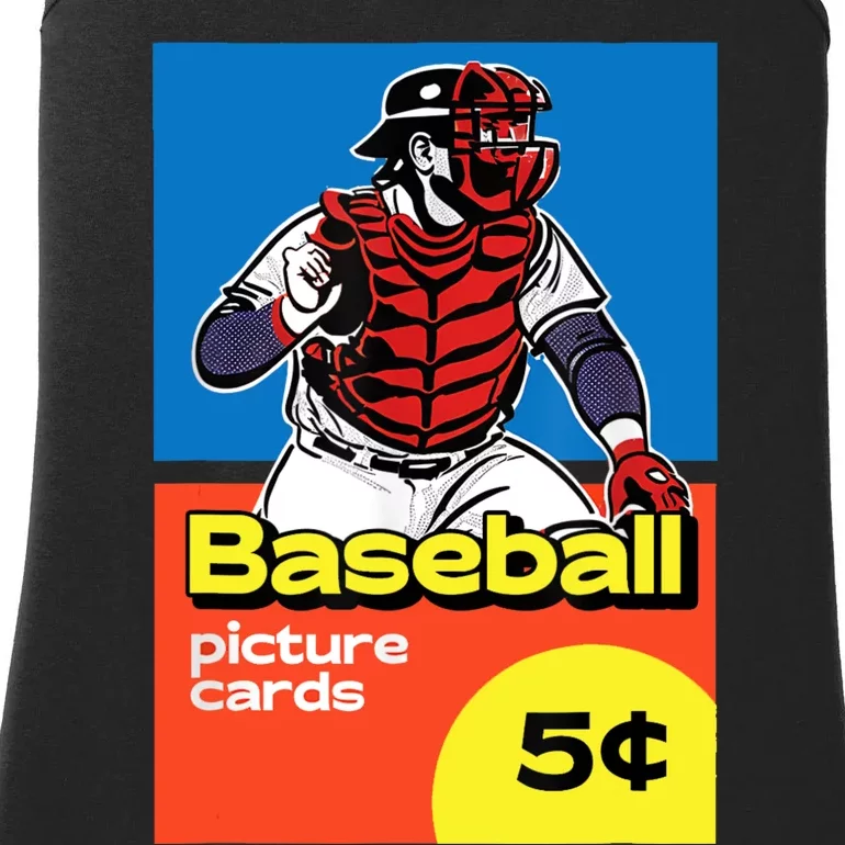 Retro Baseball Card Wax PackInspired Design Graphic Ladies Essential Tank