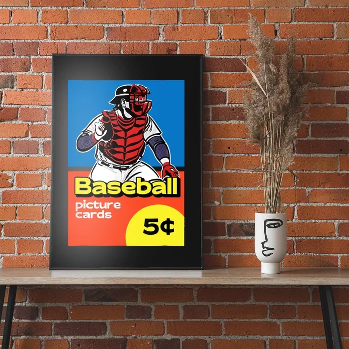 Retro Baseball Card Wax PackInspired Design Graphic Poster