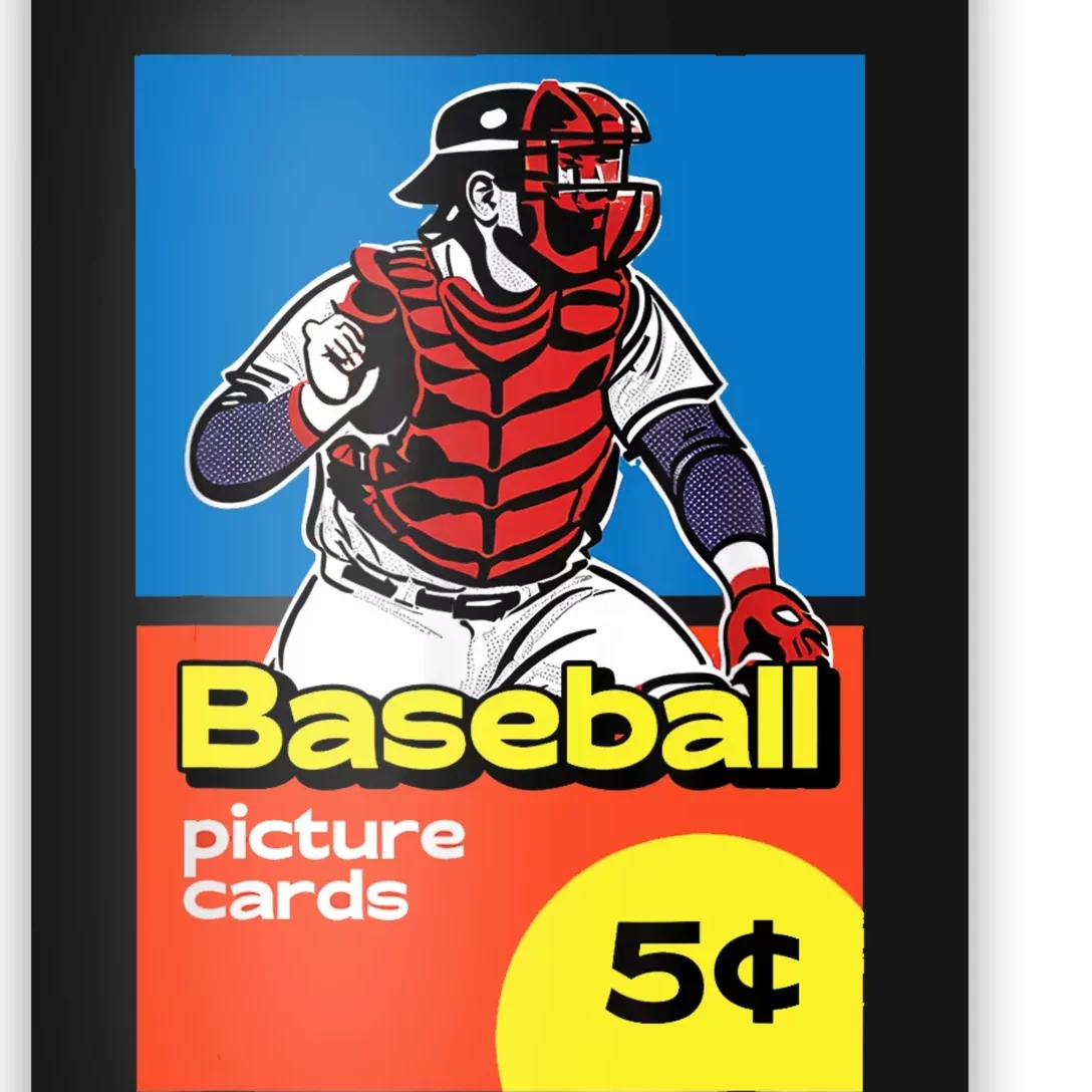 Retro Baseball Card Wax PackInspired Design Graphic Poster