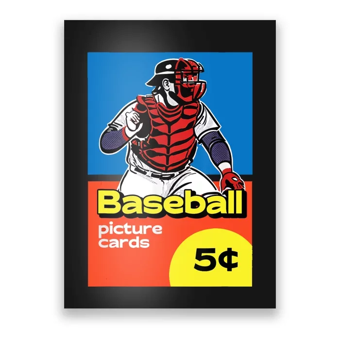 Retro Baseball Card Wax PackInspired Design Graphic Poster