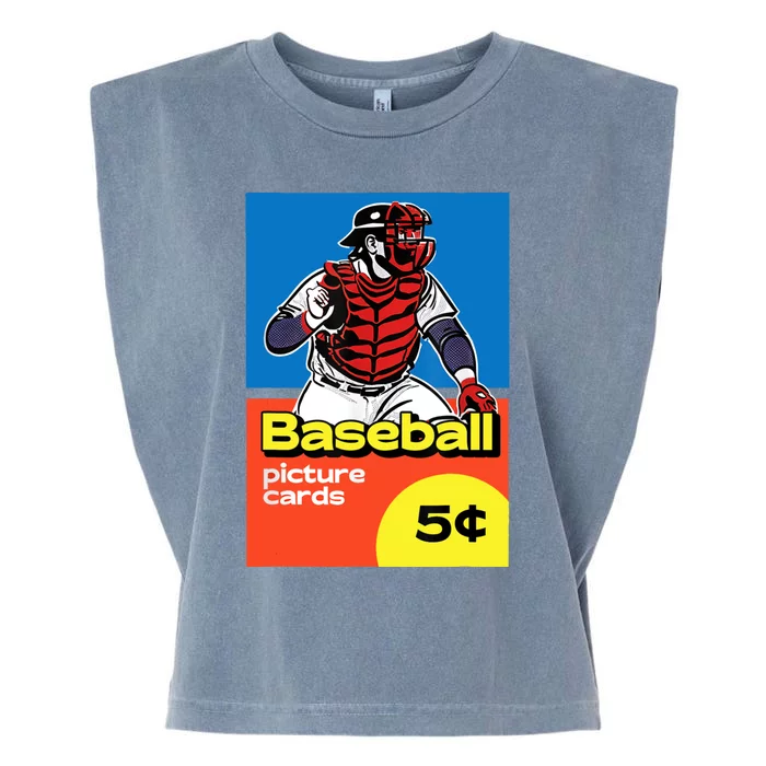 Retro Baseball Card Wax PackInspired Design Graphic Garment-Dyed Women's Muscle Tee