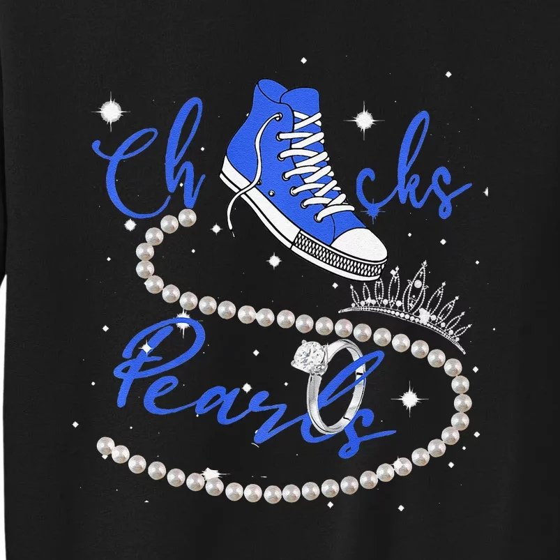 Royal Blue Chucks And Pearls Premium Sweatshirt