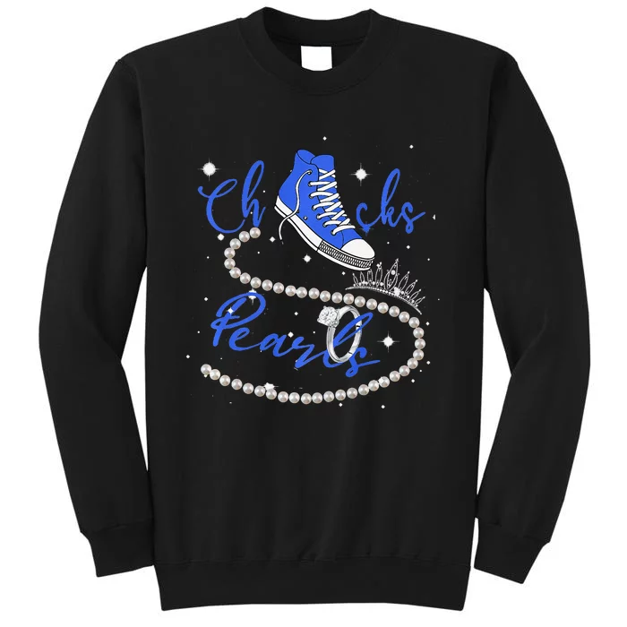 Royal Blue Chucks And Pearls Premium Sweatshirt