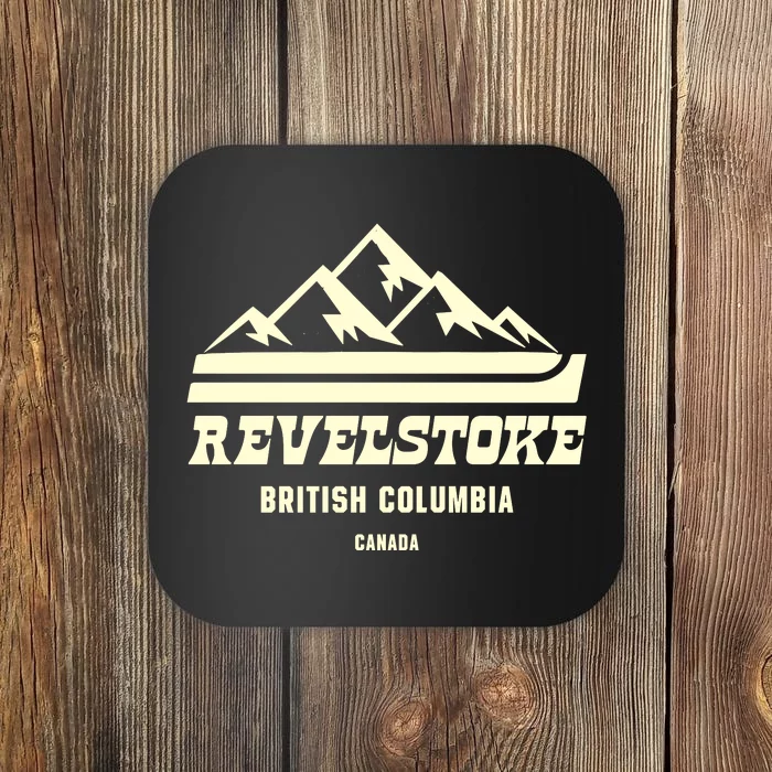 Revelstoke British Columbia Ski Logo Coaster