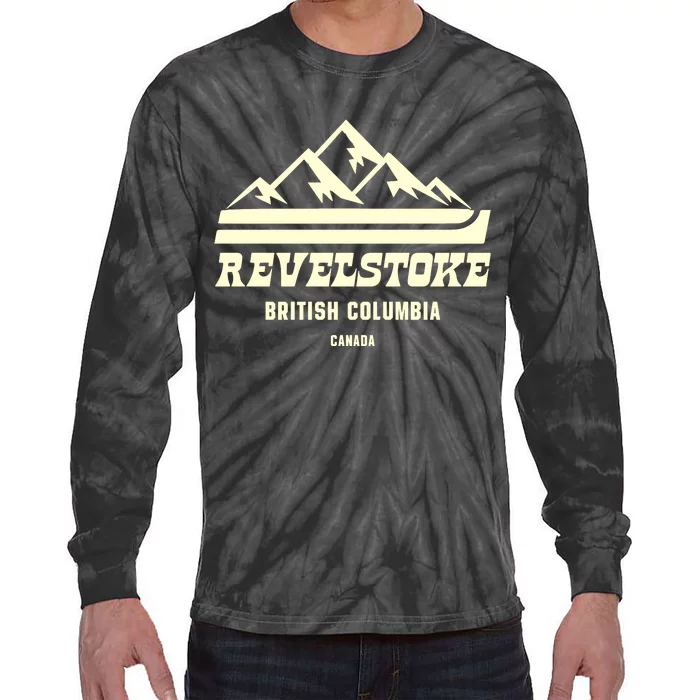 Revelstoke British Columbia Ski Logo Tie-Dye Long Sleeve Shirt