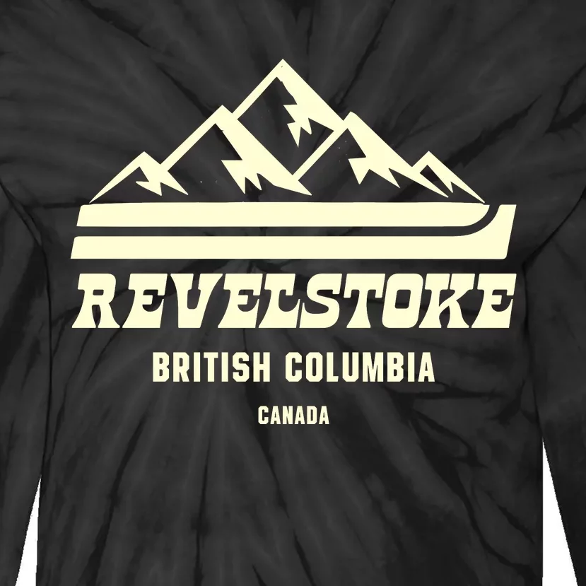 Revelstoke British Columbia Ski Logo Tie-Dye Long Sleeve Shirt