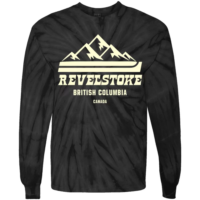 Revelstoke British Columbia Ski Logo Tie-Dye Long Sleeve Shirt