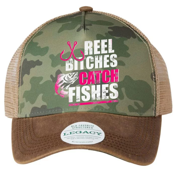 Reel Bitches Catch Fishes Funny Fishing Legacy Tie Dye Trucker Hat