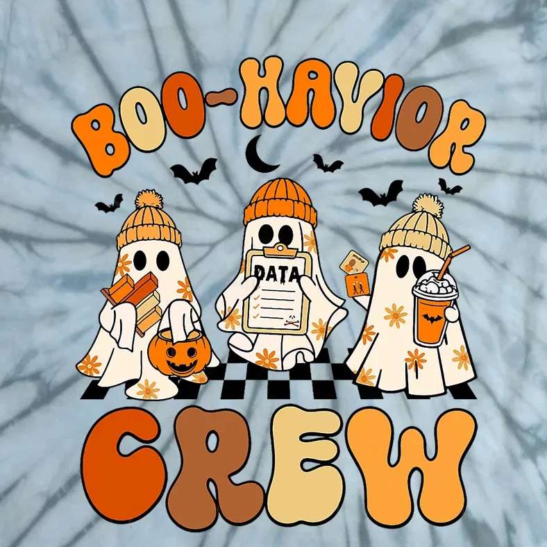 Retro Boohavior Crew Behavior Analyst Halloween Aba Rbt Tie-Dye T-Shirt