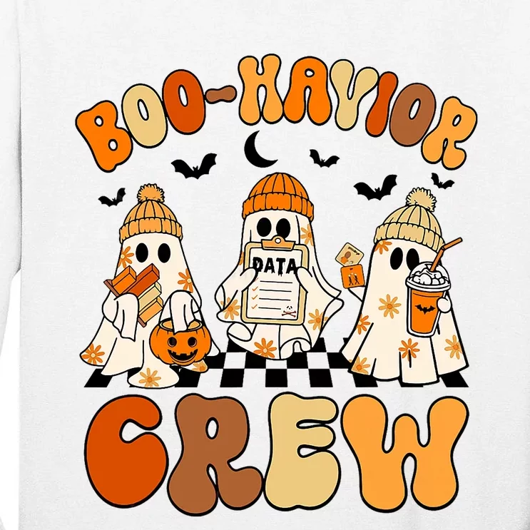 Retro Boohavior Crew Behavior Analyst Halloween Aba Rbt Tall Long Sleeve T-Shirt