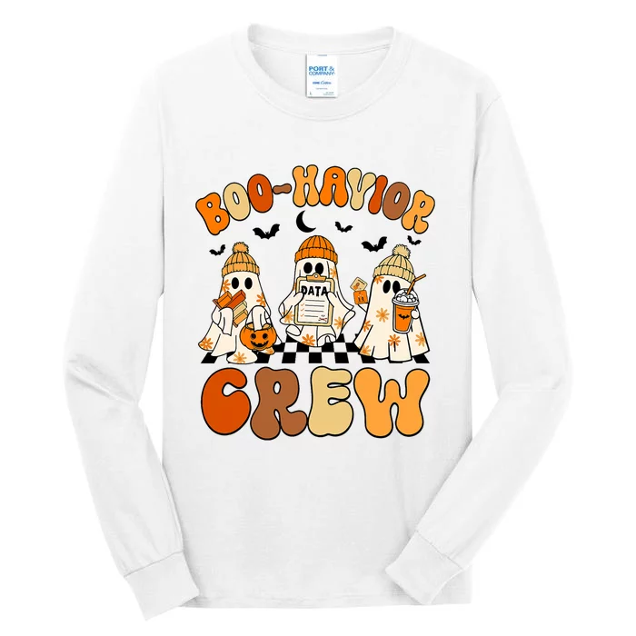 Retro Boohavior Crew Behavior Analyst Halloween Aba Rbt Tall Long Sleeve T-Shirt