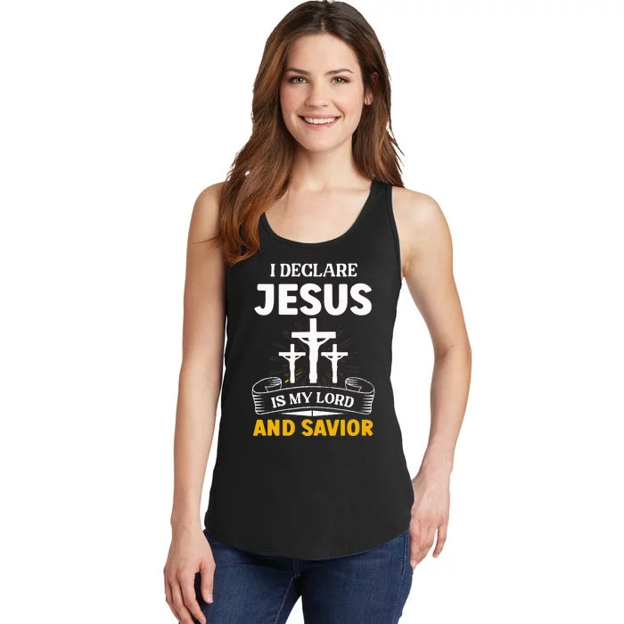 Religious Bible Church Jesus Is My Lord And Savior Ladies Essential Tank