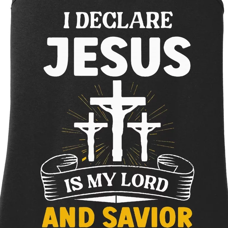 Religious Bible Church Jesus Is My Lord And Savior Ladies Essential Tank