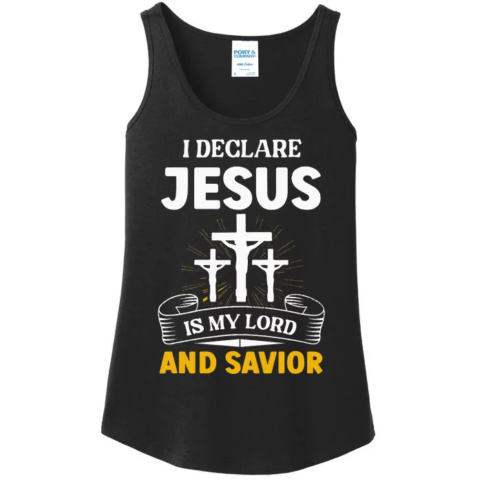 Religious Bible Church Jesus Is My Lord And Savior Ladies Essential Tank