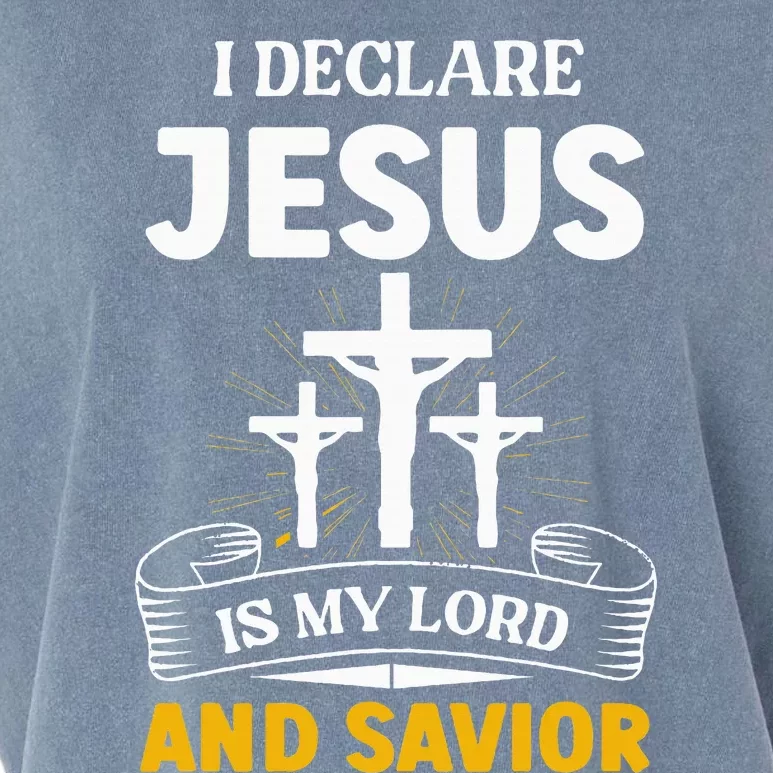 Religious Bible Church Jesus Is My Lord And Savior Garment-Dyed Women's Muscle Tee