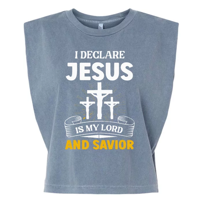 Religious Bible Church Jesus Is My Lord And Savior Garment-Dyed Women's Muscle Tee