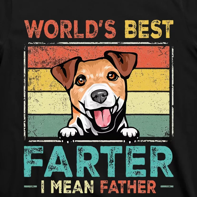 Retro Best Dad Ever Cool Jack Russell Terrier Dog Pet Lover T-Shirt