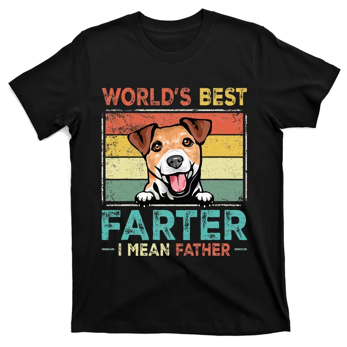 Retro Best Dad Ever Cool Jack Russell Terrier Dog Pet Lover T-Shirt