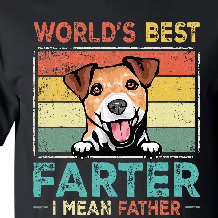 Retro Best Dad Ever Cool Jack Russell Terrier Dog Pet Lover Tall T-Shirt