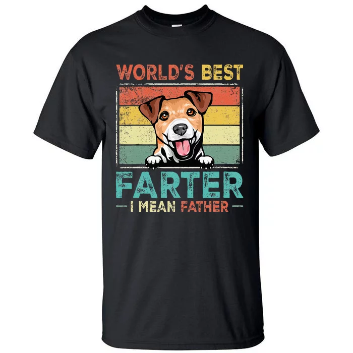 Retro Best Dad Ever Cool Jack Russell Terrier Dog Pet Lover Tall T-Shirt