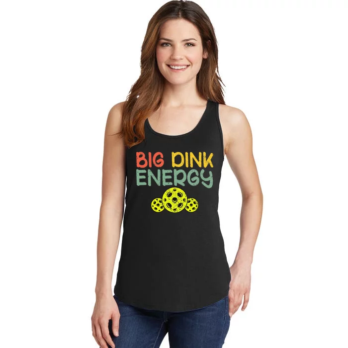 Retro Big Dink Energy Pickleball Funny Pickle Ball Lover Ladies Essential Tank