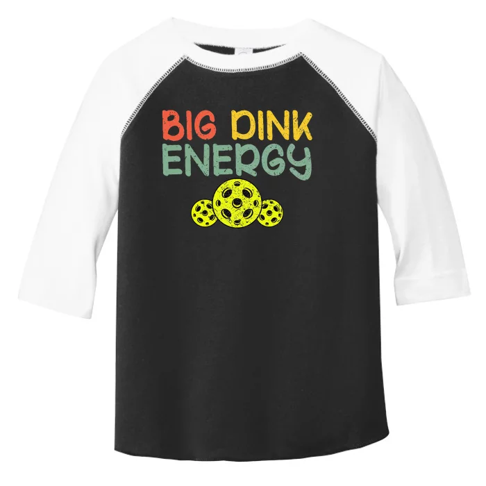 Retro Big Dink Energy Pickleball Funny Pickle Ball Lover Toddler Fine Jersey T-Shirt