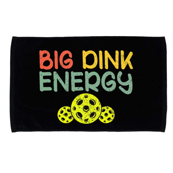 Retro Big Dink Energy Pickleball Funny Pickle Ball Lover Microfiber Hand Towel