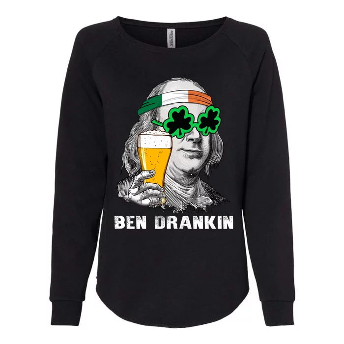 Retro Ben Drankin Beer Holiday Gift St Patricks Day Cute Gift Womens California Wash Sweatshirt