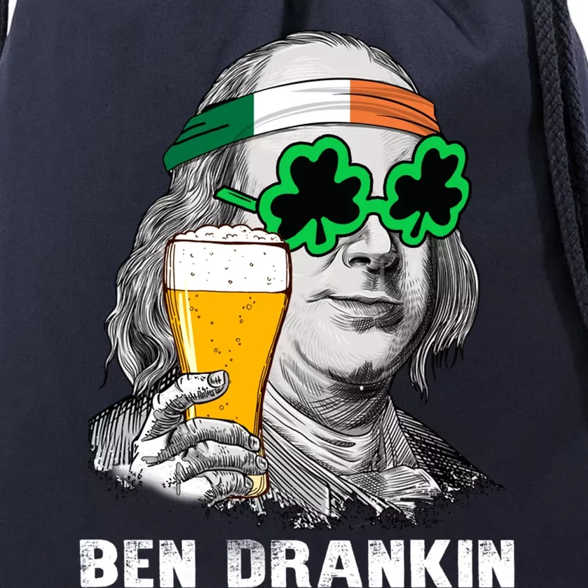 Retro Ben Drankin Beer Holiday Gift St Patricks Day Cute Gift Drawstring Bag