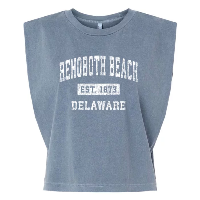 Rehoboth Beach Delaware De Vintage Established Sports Design Garment-Dyed Women's Muscle Tee