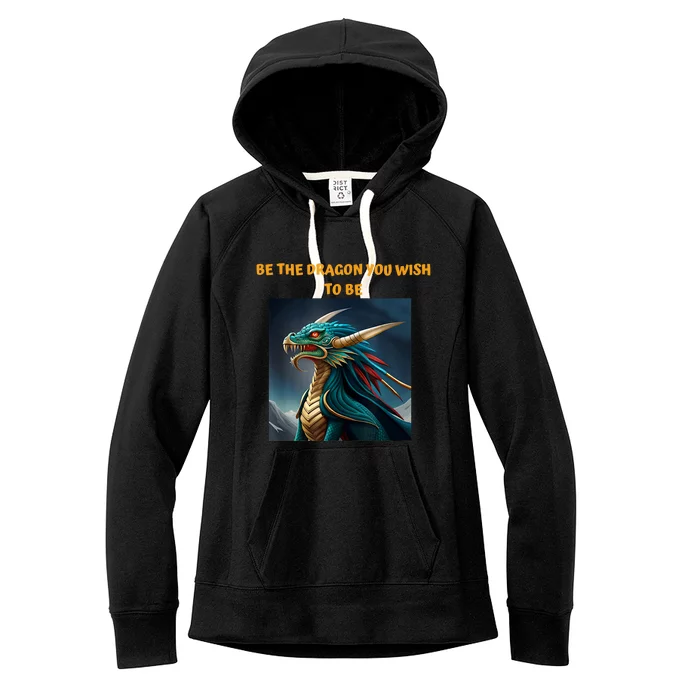 Red Bright Dragon Women's Fleece Hoodie