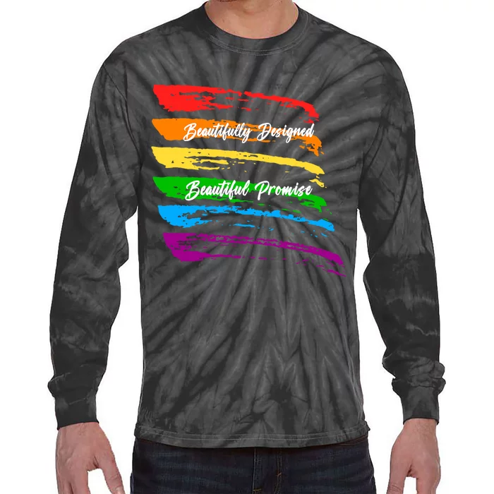 Rainbows Beautifully Designed Beautiful Promise Tie-Dye Long Sleeve Shirt