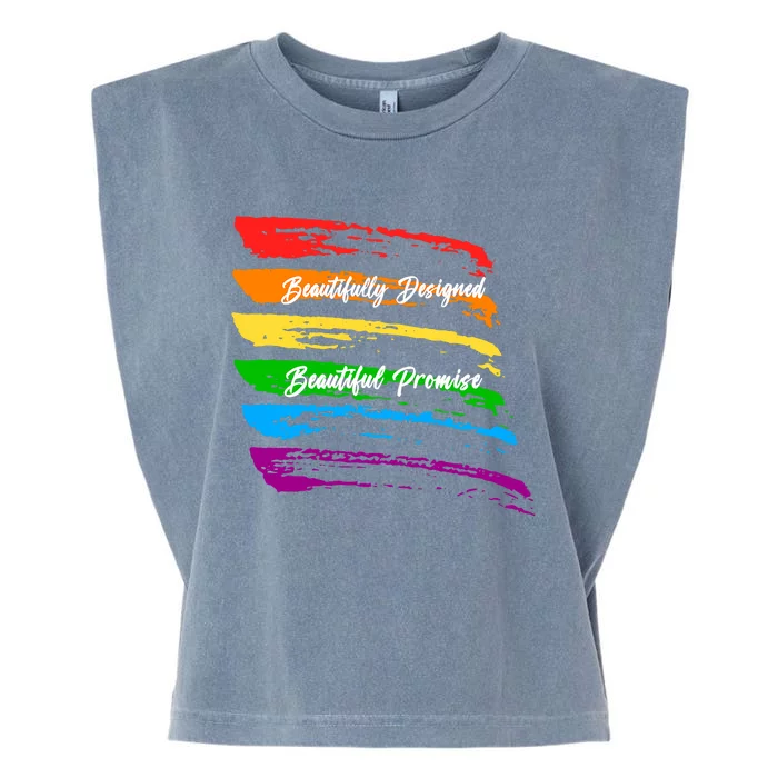 Rainbows Beautifully Designed Beautiful Promise Garment-Dyed Women's Muscle Tee